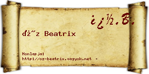 Őz Beatrix névjegykártya